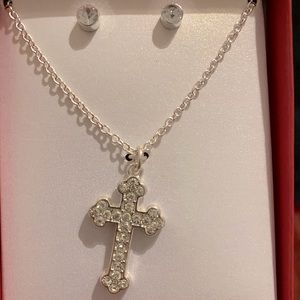 Silver Necklace & Earring Set